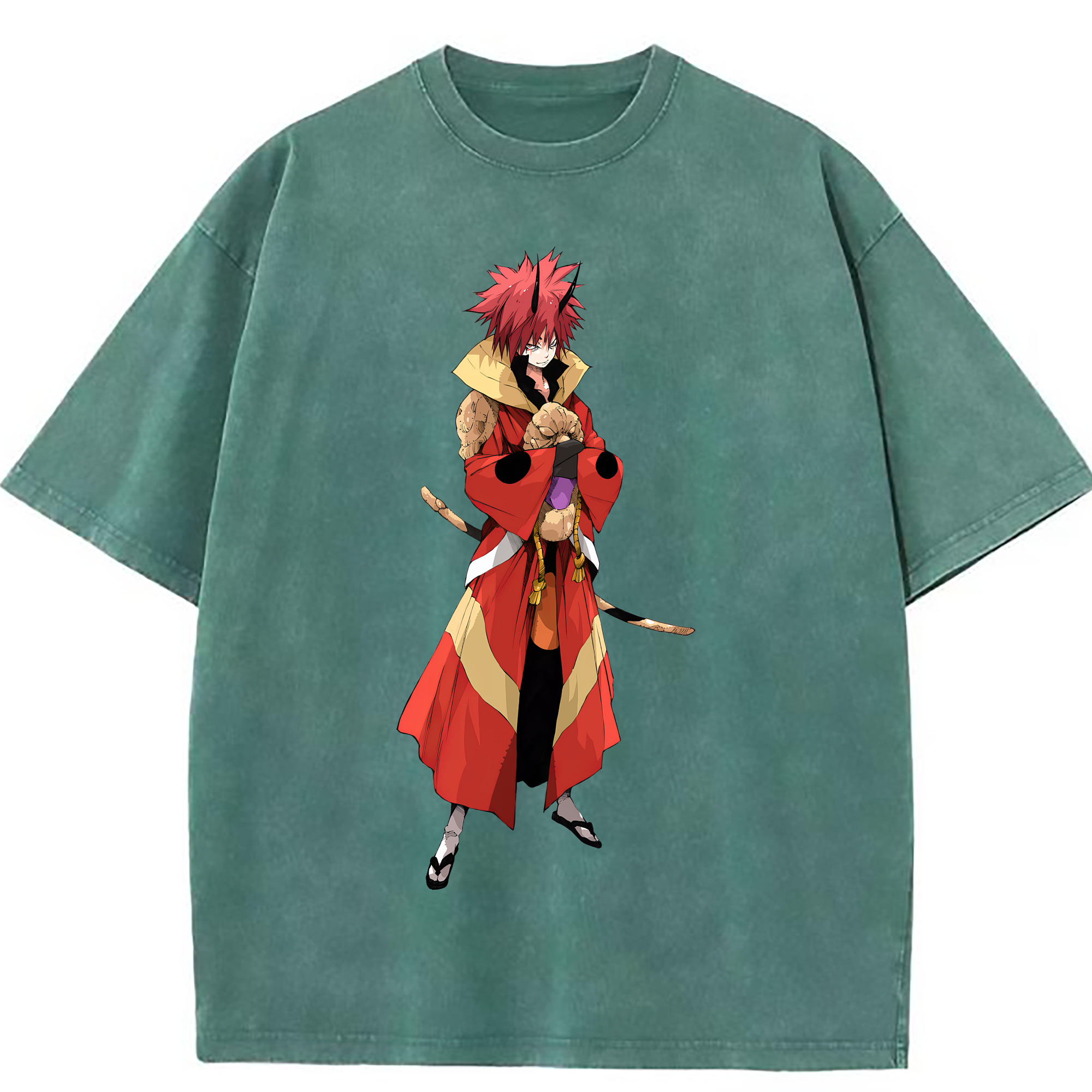 （画像用） 転スラ Regarding Reincarnated to Slime 綿100% ヴィンテージ風 半袖Tシャツ（フロントプリント）